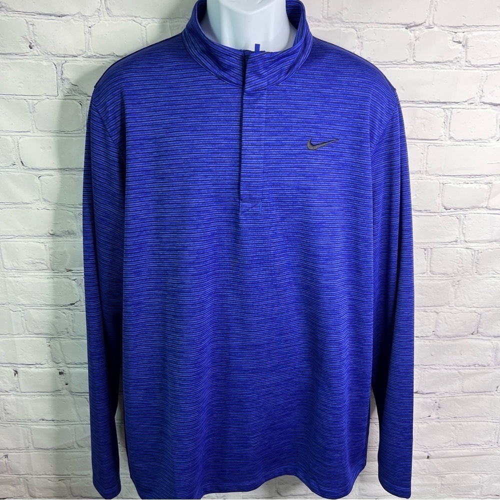 NIKE Dri-Fit Royal Blue Zip Pullover XL